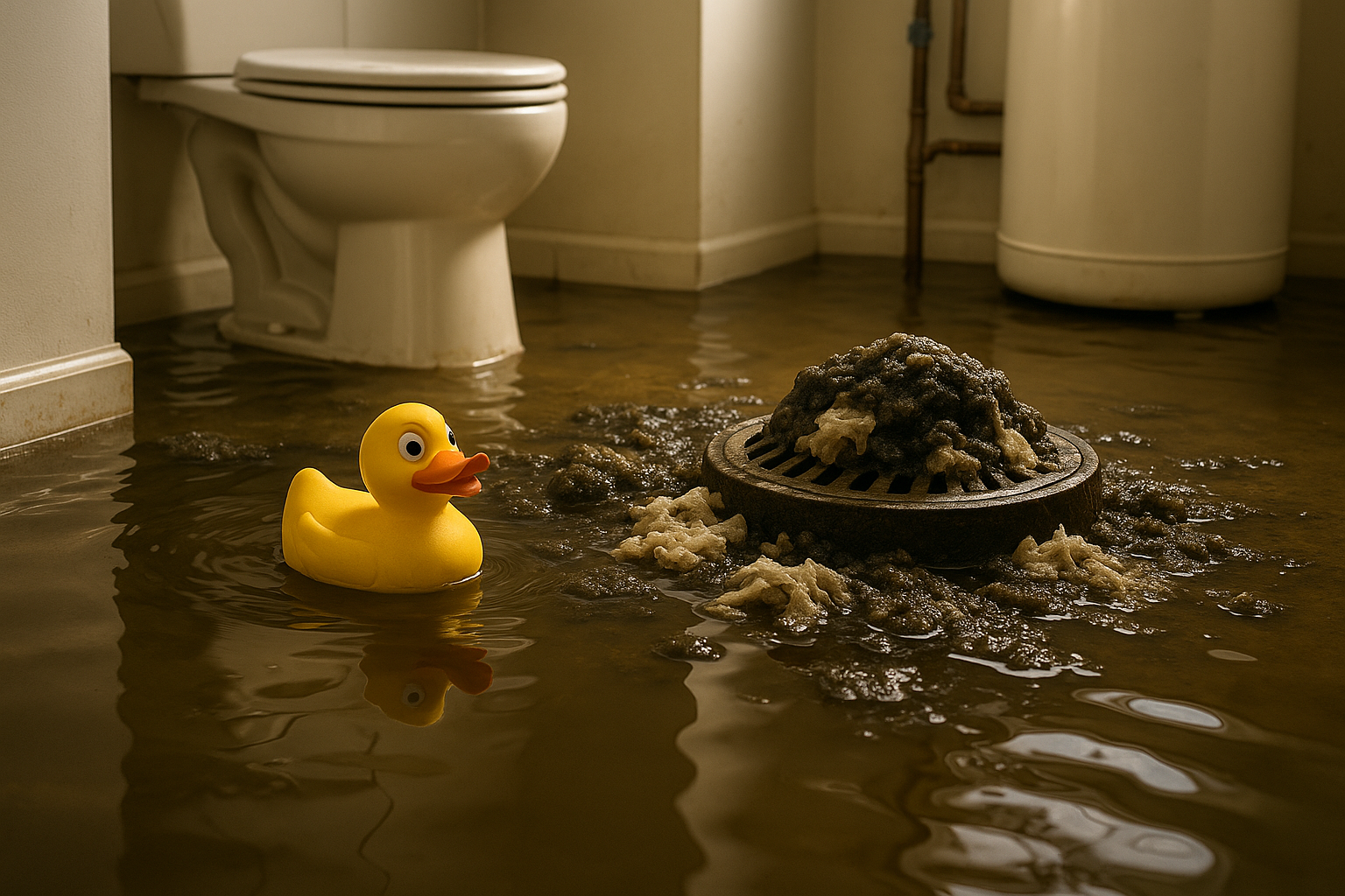 Broken sewer line